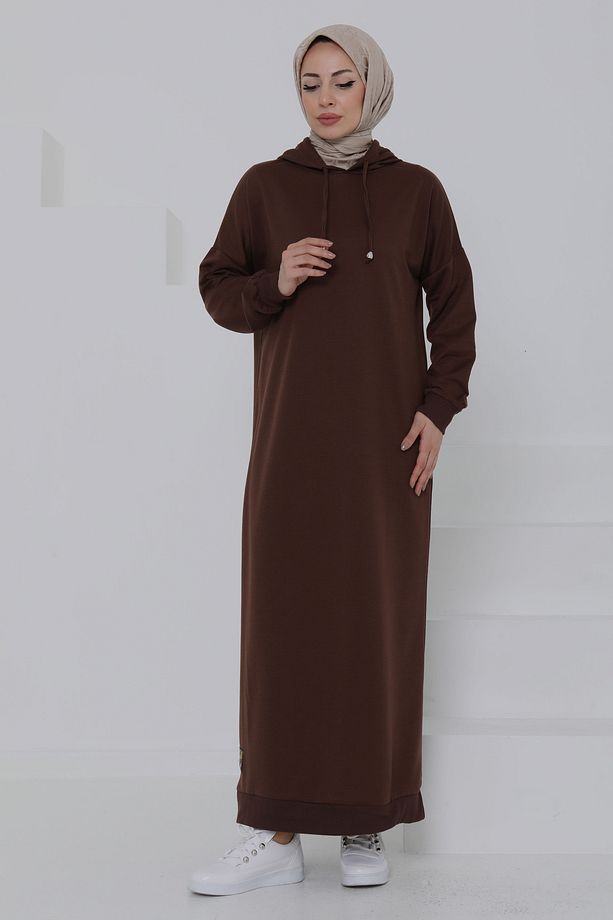 Armalı Elbise Kahve - 27049 - 1
