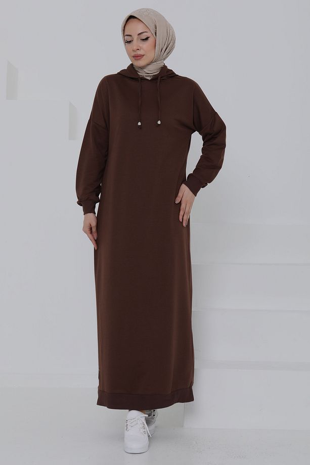 Armalı Elbise Kahve - 27049 - 5