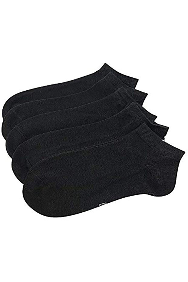 Siyah Pamuklu Bilek Boy Çorap 5^li - 7