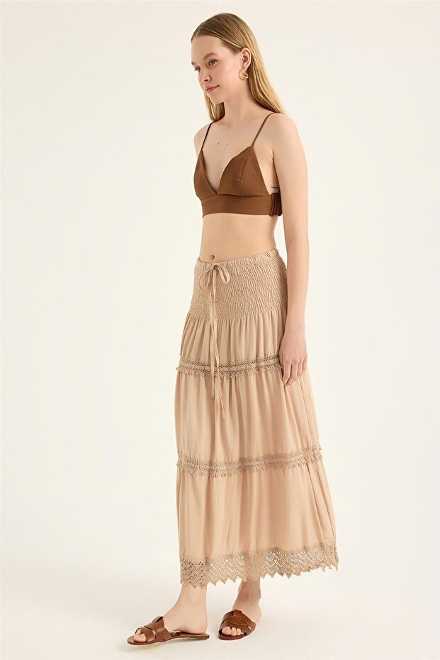 Dantel Şeritli Etek - 2