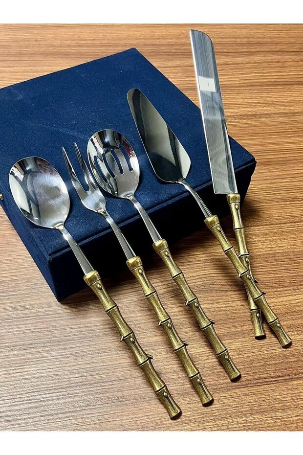 Bambu 5 Prç. Servis Seti Antik - 1