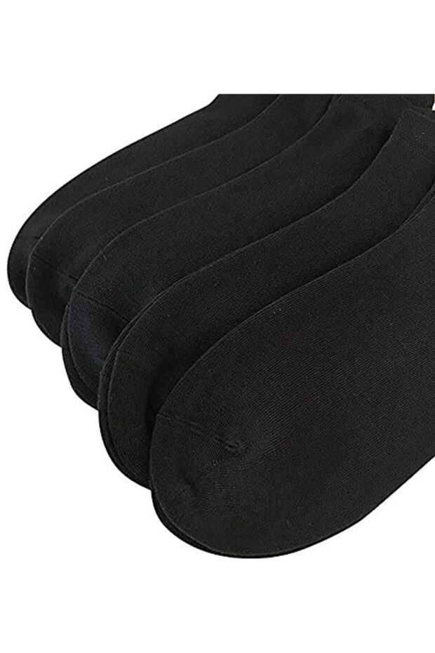 Siyah Pamuklu Bilek Boy Çorap 5^li - 6