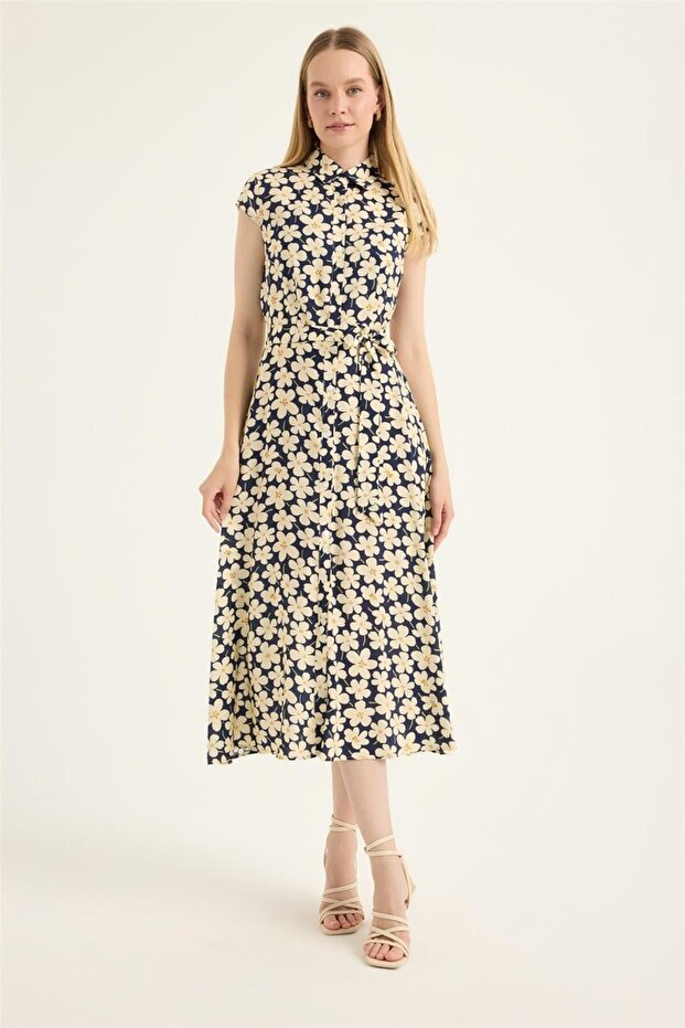 Rochie cu model violet - 1