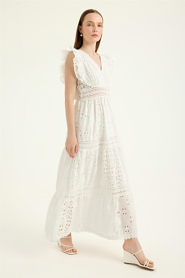 Rochie lungă cu volan - 3