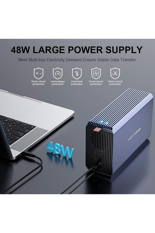 EC7352 - 2 Adet 2.5"/3.5" SATA HDD Uyumlu, 4 RAID Modu, Max. 48TB Disk Kapasiteli, - 3
