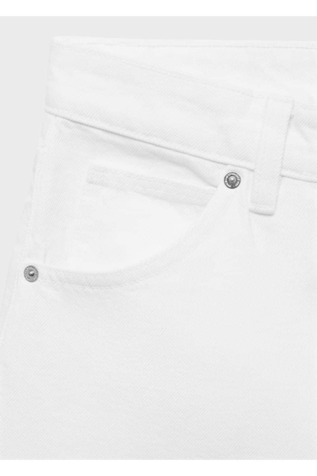 Paçaları dikişsiz denim bermuda şort - 7