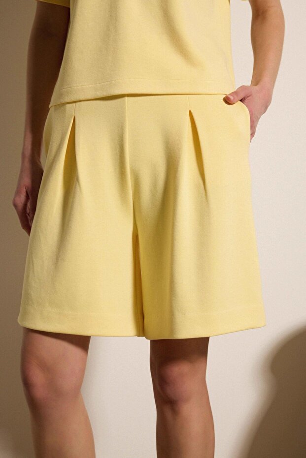 Dökümlü İnterlok Bermuda Şort - 3