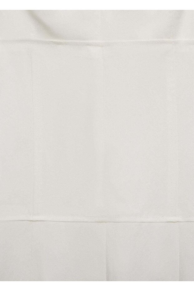 V yakalı uzun elbise - 5