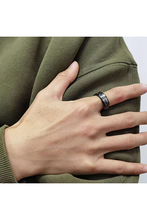 SIC MODA 5105 Camouflage Titanium Ring - 5