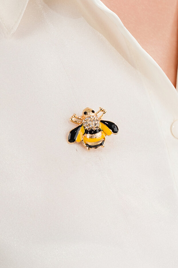 Minimal Arı Broş - 3