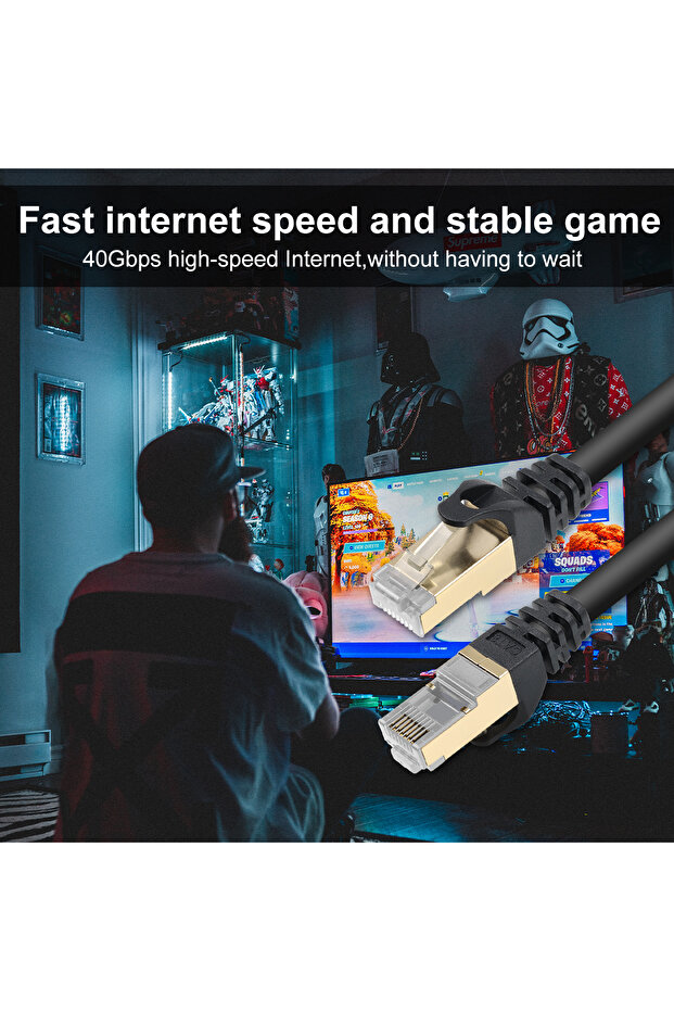 Ethernet Cable 10 Meter CAT8 High Speed 10Gbps Premium Internet Lan by Datazone - 4