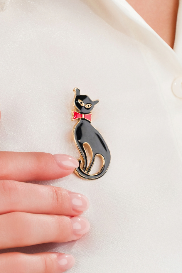 Siyah Kedi Broş - 3