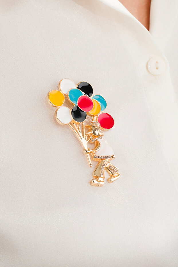 Baloncu Kız Broş - 3