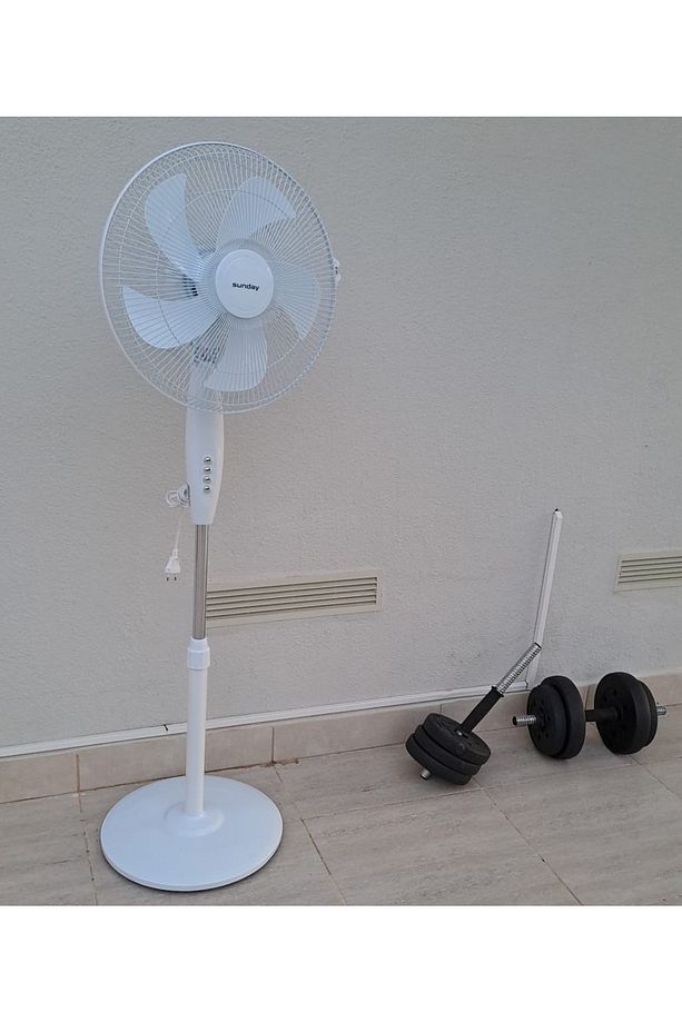 Ayaklı Beyaz Vantilatör 55 Wat 5 Pervane Sessiz Simit Ayaklı Sağ Sol Dönme Fonksiyonlu 55w - 5