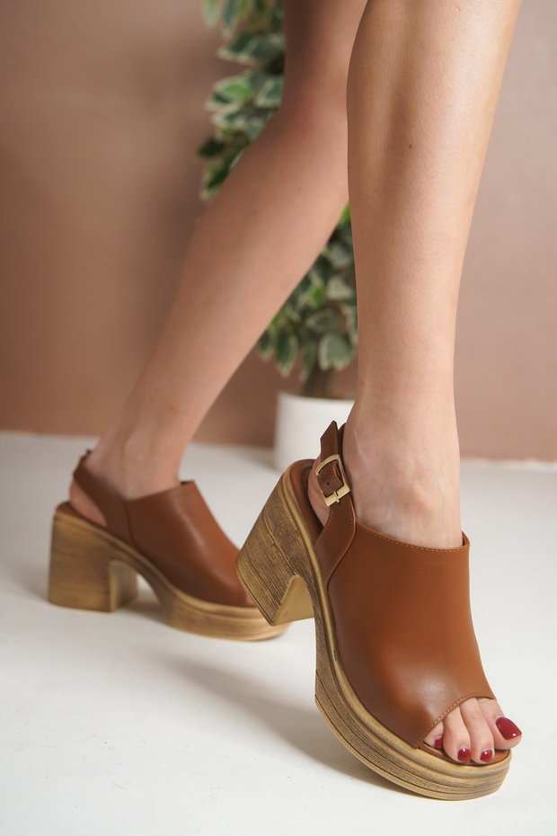 Women's Buckle High Heel Stylish and Comfortable Daily Sandals Ester