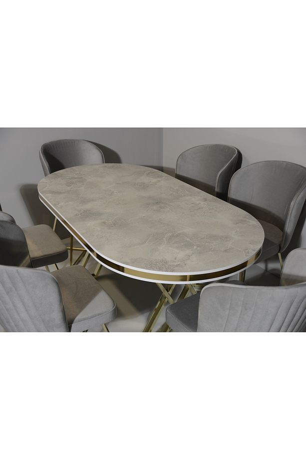 SALON VE MUTFAK YEMEK MASASI TAKIMI 90X170 ( MASA VE 6 SANDALYE ) - 5