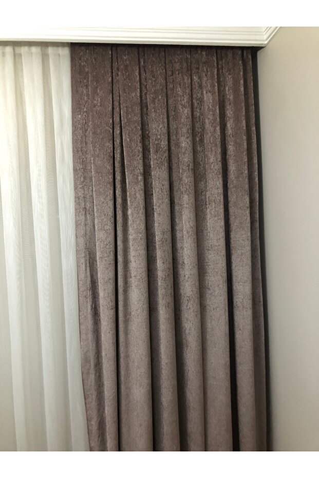 GÜL KURUSU ŞÖNİL FON PERDE - 2