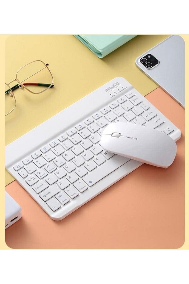 Ipad 11. Nesil A16 11" 2025 Tablet İçin Uyumlu Slim Şarjlı Türkçe Bluetooth Klavye ve Mouse Seti - 3