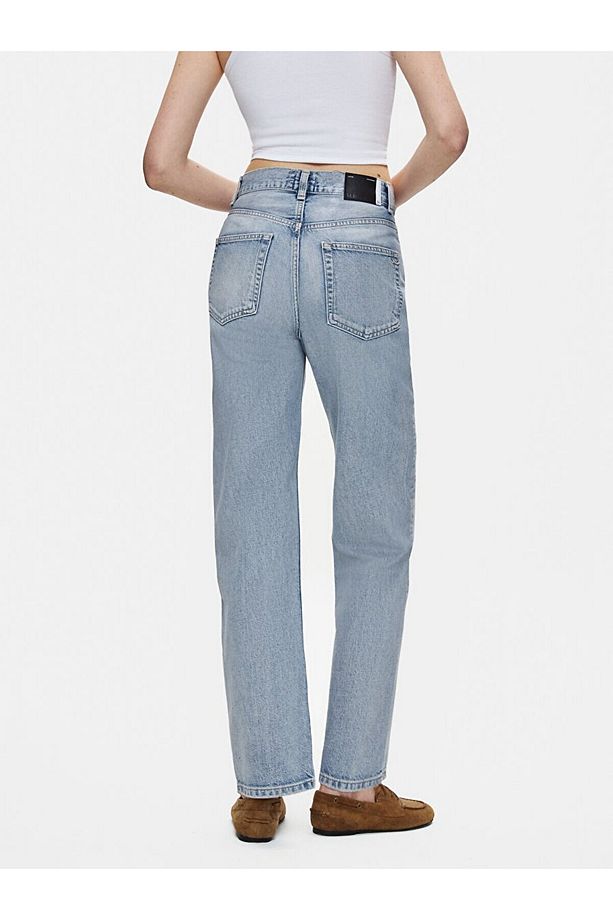 Vanetta Düz Paça Yüksek Bel Jean Pantolon - 3