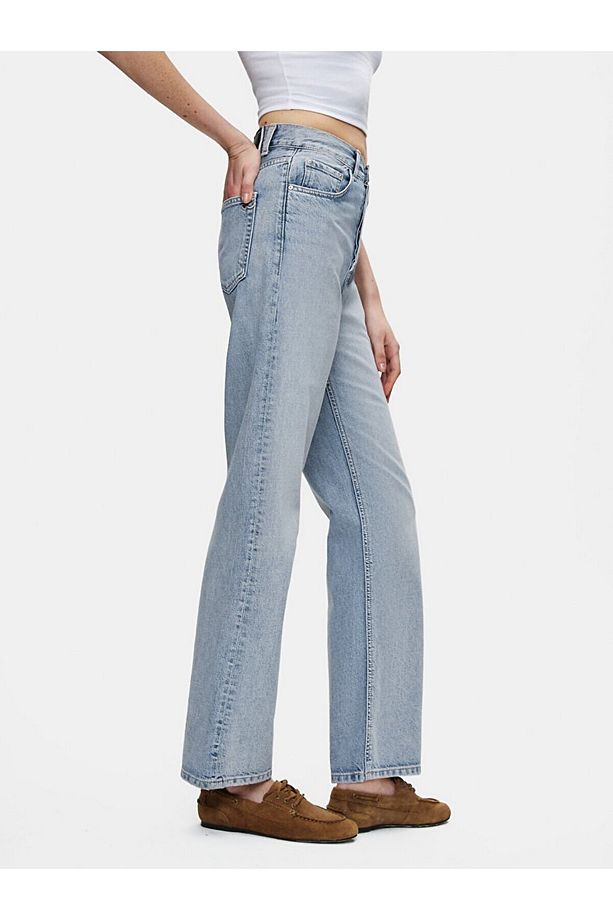 Vanetta Düz Paça Yüksek Bel Jean Pantolon - 4