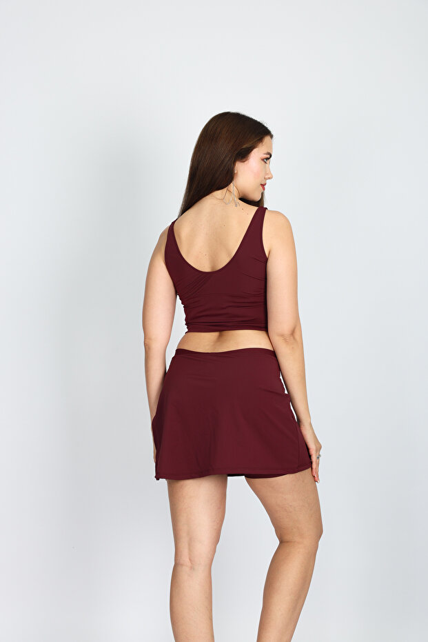 Şortlu tankini bikini mayo takımı - 6