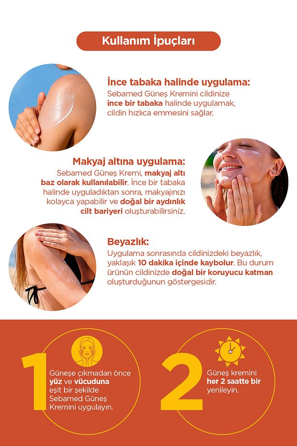 Sun Care UVA/UVB Filtresi E Vitamini Üçlü Yüksek Koruma Çok Yönlü Güneş Kremi 50 SPF 75 ml x 2 Adet - 8
