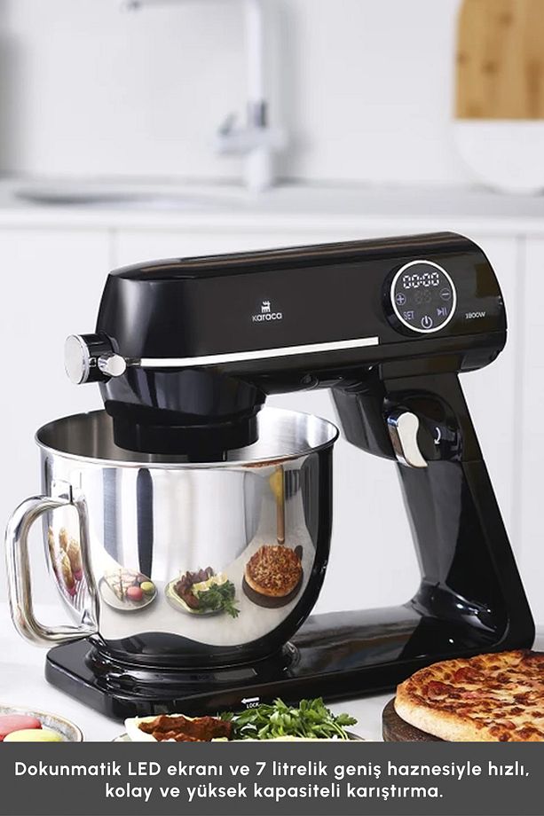 Multichef Artisan Digital Ekran 7 Litre Döküm Stand Mikser Siyah 1800w - 3
