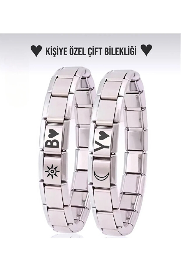 Steel Sun and Moon Couple Bracelet Lover Combination Valentine Gift