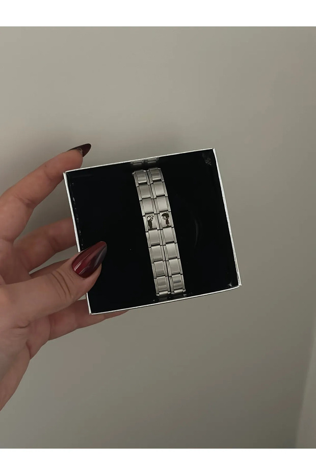 Cedric-Chen Steel Italian Charm Couple Bracelet