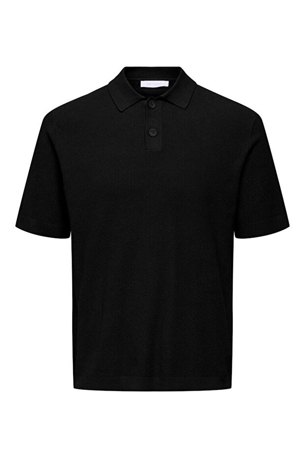 ONSTONY REG 12 SS WAFFLE POLO KNIT NOOS
