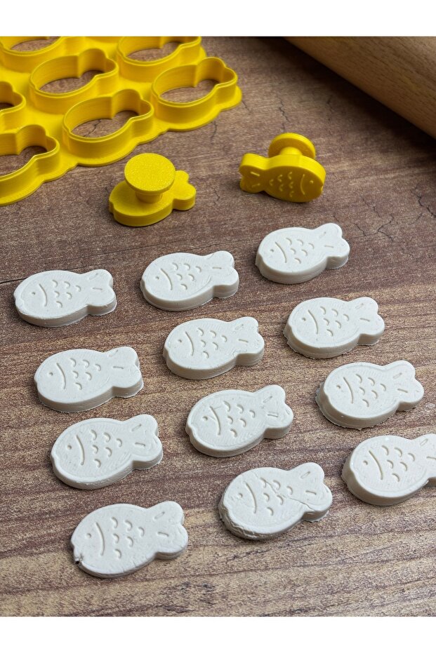 قالب بسكويت نسخة جديدة مطبوعة بنمط تكسير السمك كبير الحجم - 1