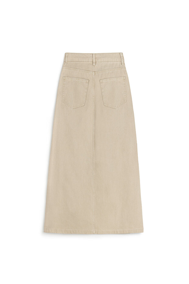 Fustă Lungă Bell Denim Bej - 2