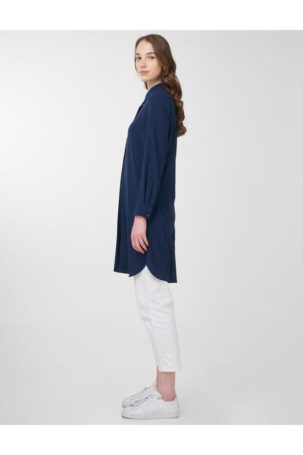 Patı Gizli Basic Tunik Lacivert - 4