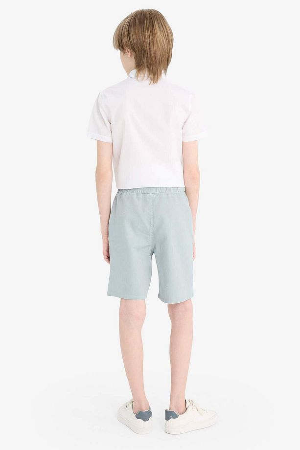 Erkek Çocuk Beli Lastikli Gabardin Şort E6677A825HS - 7