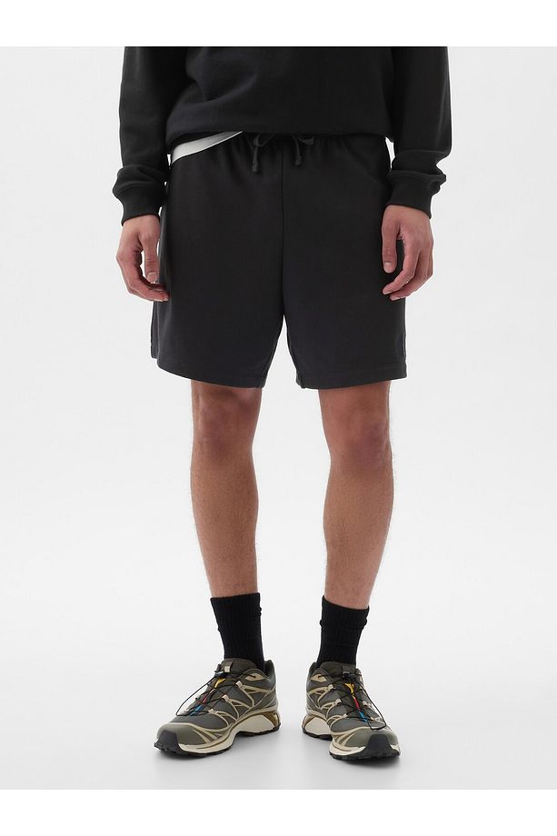 V-frch Ft Herıtage Logo Short Havlu Kumaş Şort Erkek Şort Siyah - 6