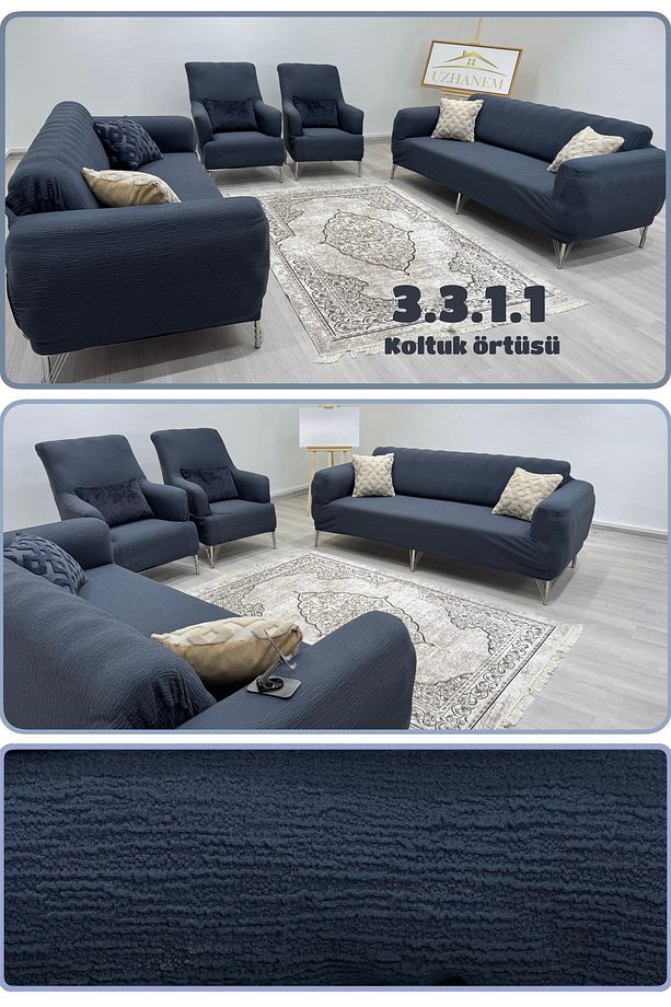 Koltuk Örtüsü Takımı 3.3.1.1 Koltuk Kılıfı Çekyat Kanepe Örtüsü - 1