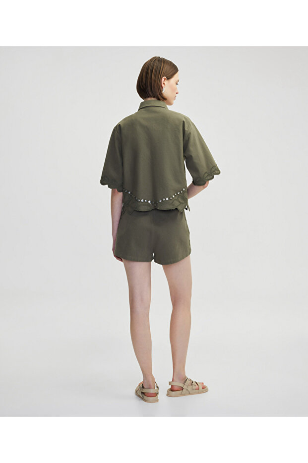 Kontrast aksesuarlı ceket - 8