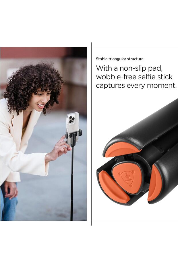 57" Automatic Selfie Stick Tripod Stand with Remote Vertical & Horizontal Rotatable - Black - 5