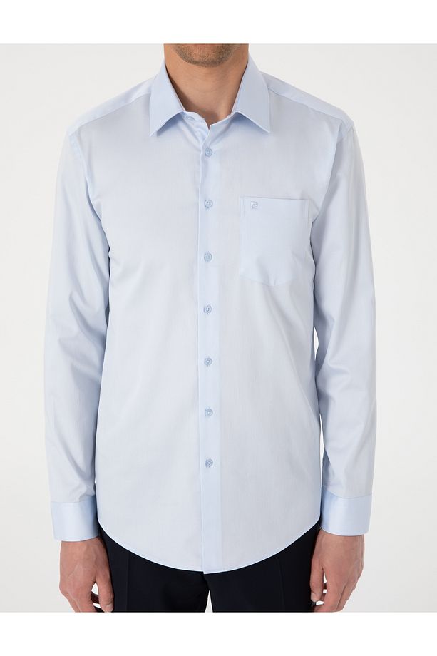 Açık Mavi Regular Fit Uzun Kollu Basic Gömlek 50302972-VR003 - 6