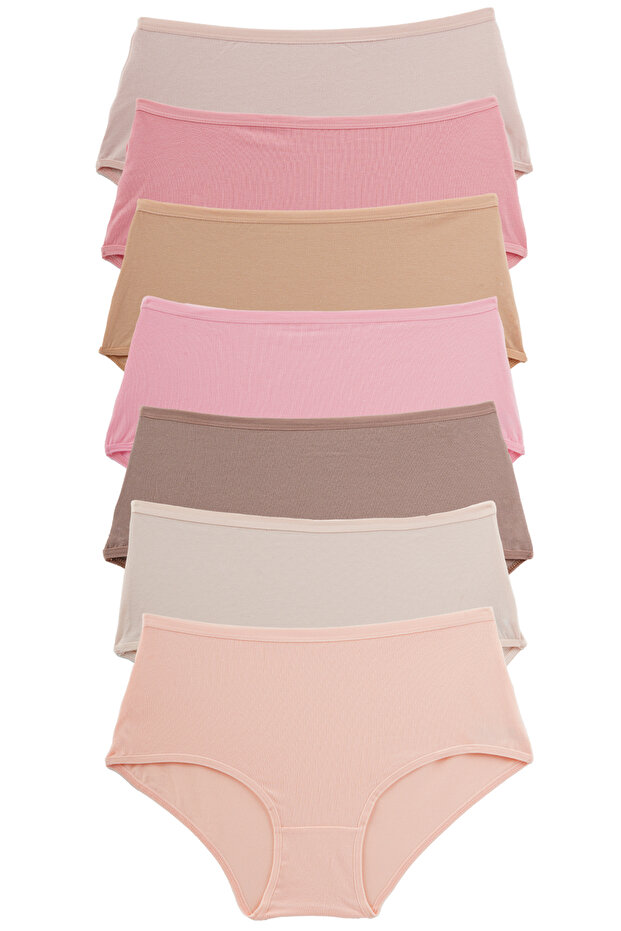 Women's High-Waist Briefs 7-Pack Stretch Fabric Stone