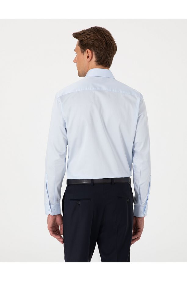 Açık Mavi Regular Fit Uzun Kollu Basic Gömlek 50302972-VR003 - 5