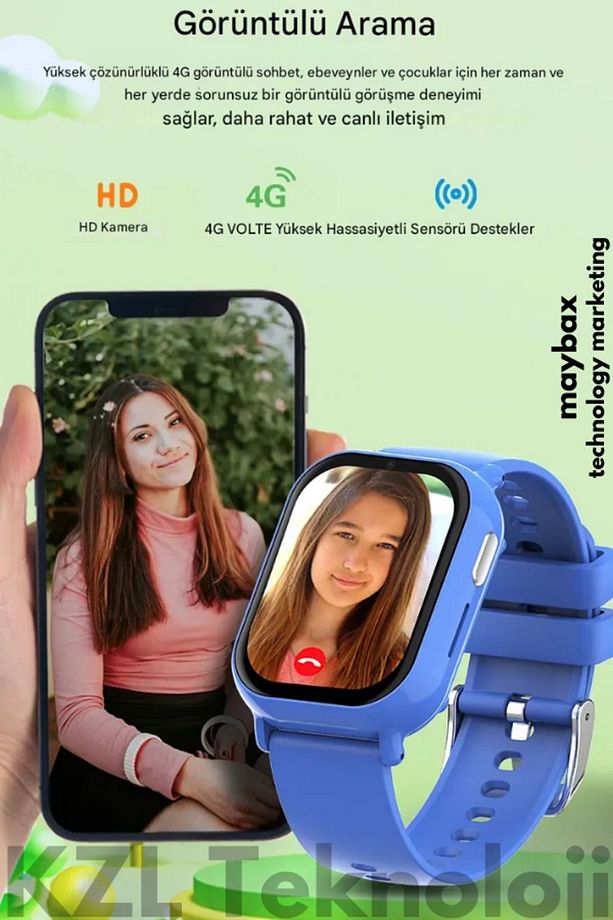 Sim Kartlı Wonlex Akıllı Çocuk Saati Sesli-Görüntülü Gürüşme GPS Konum Takip BTK Kayıtlı - 4