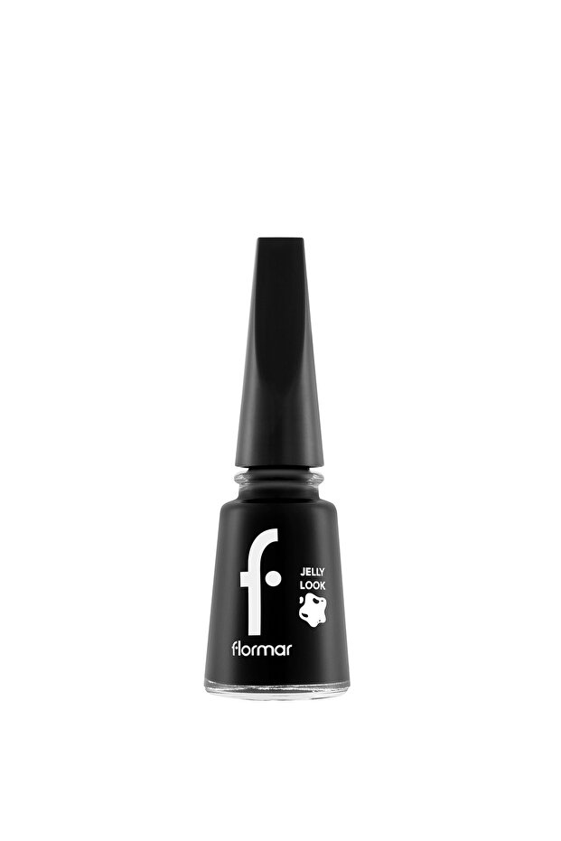 Flormar Jelly Look Nail Enamel JL28 Patent Black Leather