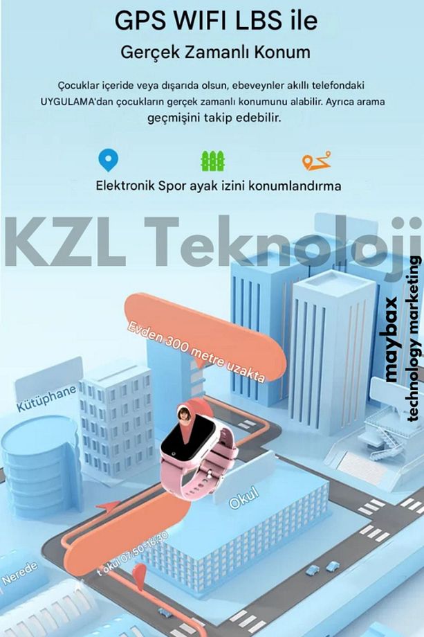 Sim Kartlı Wonlex Akıllı Çocuk Saati Sesli-Görüntülü Gürüşme GPS Konum Takip BTK Kayıtlı - 5