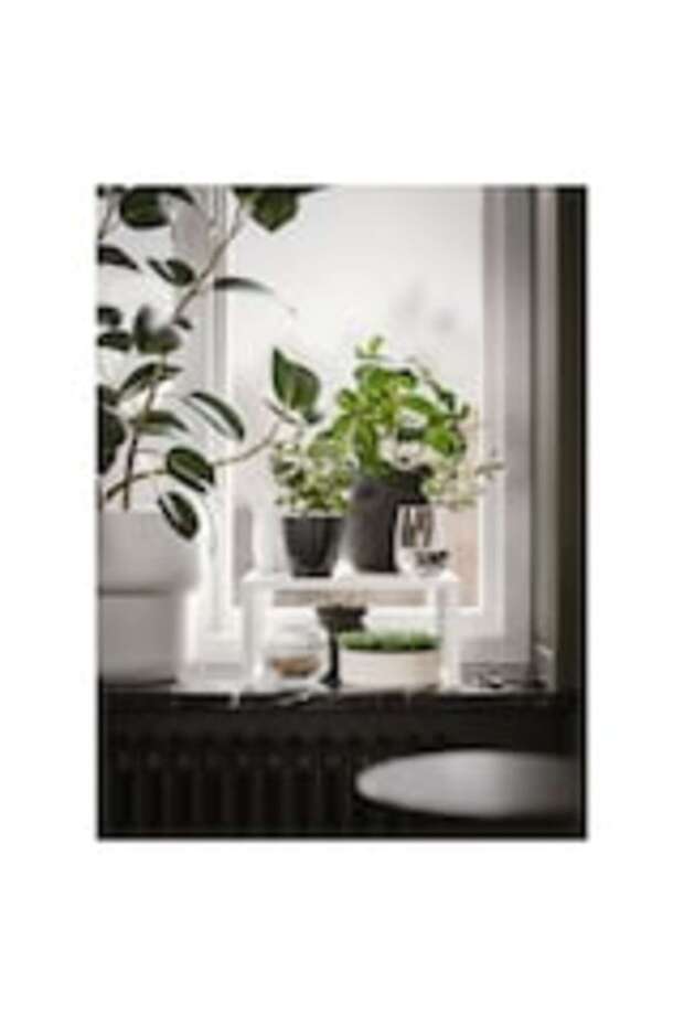 رف مستطيل ملحق أبيض 16x28سم - 4