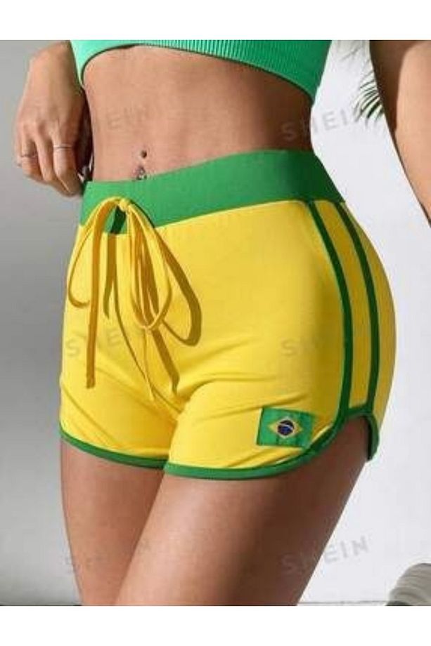 Brasil Retro Şort Askılı Tişört Alt Üst Takım - 3