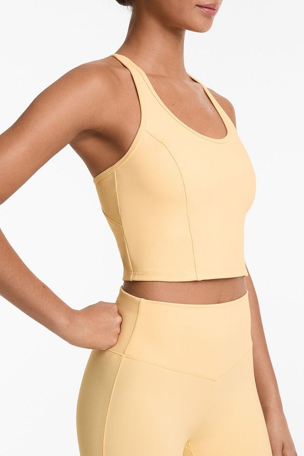 Pamuk dokulu poliamit tank top - 5