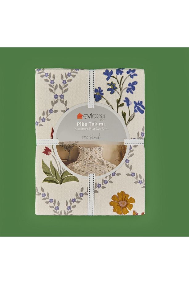 Soft Nostra Tek Kişilik Pike Takımı - Ekru - 5