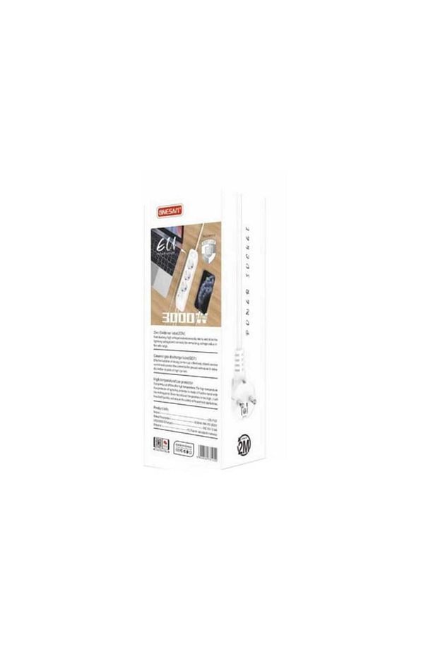 3'lü Akım Korumalı Priz | USB + Type-C Çıkışlı Çoklu Şarj Ünitesi - 3