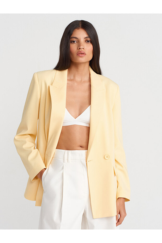 60769 Blazer Ceket-Sarı - 1